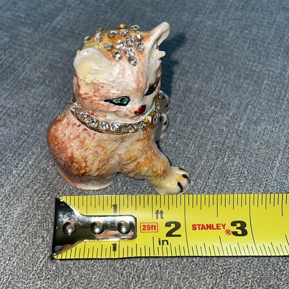 Ingbear Rhinestone Cat Figurine Trinket Box / Home Decor - Picture 9 of 11